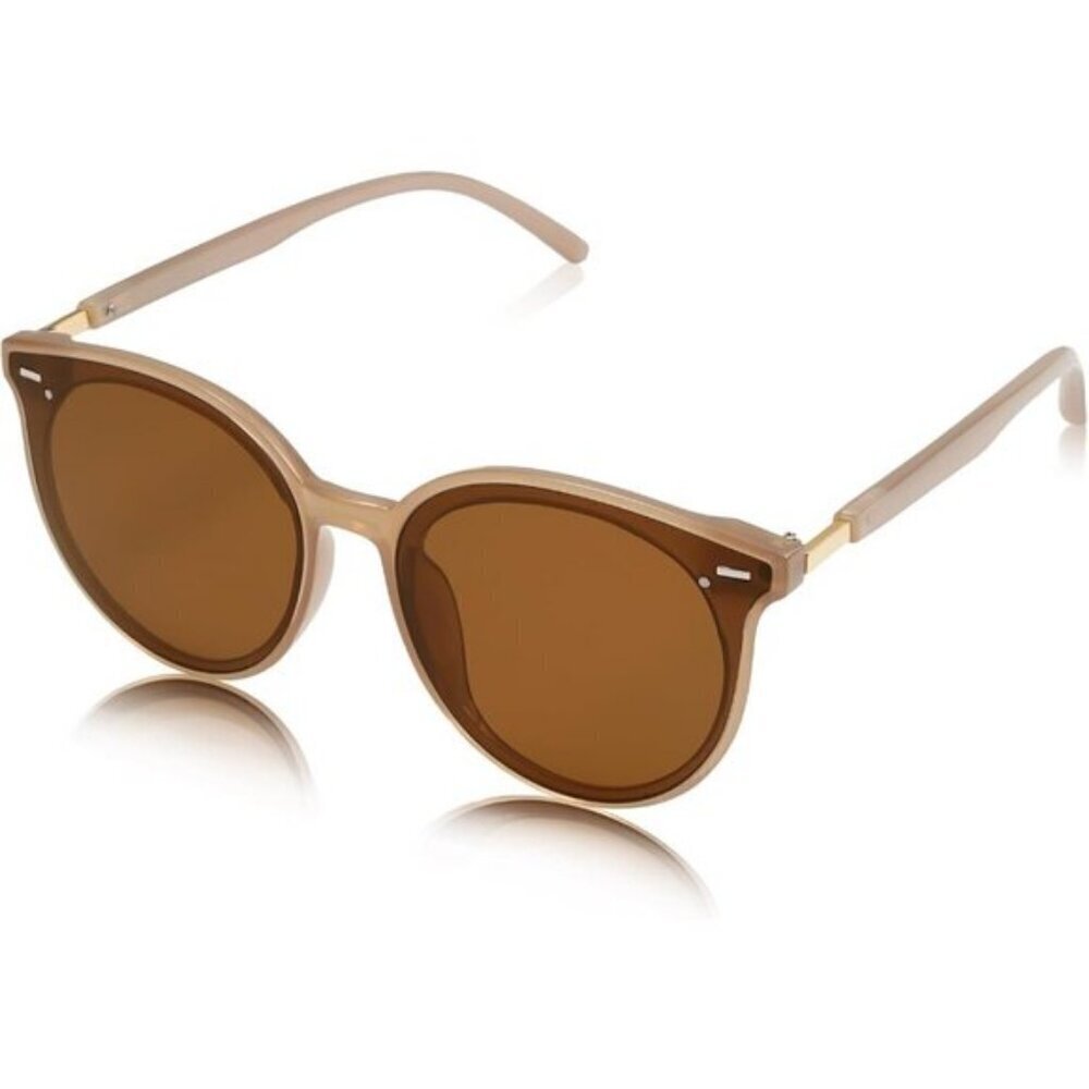 ⚡SOJOS Womens Jelly Brown Classic Round Retro Vintage Large Frame Sunglasses
